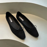 LIZAKOSHT  -  Spring Autumn Fashion Flat Mary Jane Shoes Women Bow Shallow Soft Sole Round Toe Dress Designer Ballet Shoes Zapatos De Mujer