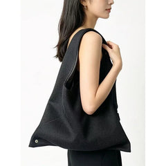 LIZAKOSHT - Fashion Knitted Handheld Black Mesh Single Shoulder Bag Lightweight Breathable Shopping Versatile Large Capacity New Mod...