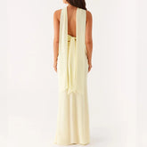 LIZAKOSHT - Women 3D Floral Tube Strapless Maxi Bodycon Dress with Scarf Sexy Club Party Y2k Summer Backless Mesh Long Dresses