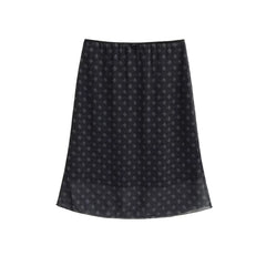 LIZAKOSHT - Elegant High-waisted Slimming Contrasting Half-skirt for Women with Bow Accents and A Draping Mid-length Dress