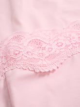 LIZAKOSHT - Lace Trim Sexy Bodycon Dress Women Summer Pink High Elastic Sleeveless Short Vestidos Vintage Sweet Solid Slim Camis Dresses