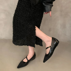 LIZAKOSHT  -  Spring New Brand Women Flats Fashion Pointed Toe Slip On Ladies Casual Laofer Shoes Flat Heel Dress Flat Shoes Mujer New