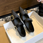 LIZAKOSHT - elegant ladies rhinestone buckle flats women pointed toe silk ballerina shoes low heel height increasing crystal loafers size 43
