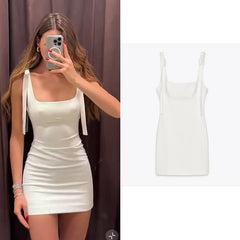 LIZAKOSHT - Dress Summer Women's 2025 New Chic Slim Tube Top Mini Elegant Travel Women's Dress Street Leisure Holiday Youth Dress