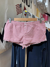 LIZAKOSHT - Pink Plaid Ruffles Straight Shorts Women Summer Two Buttons Bows High Waist Short Pant Female Casual Sweet Home Boxer Shorts New