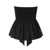 LIZAKOSHT - Ins sweet spice girl sexy knotted lace-up wrapped top women's 2025 summer new pure temperament sleeveless tube top