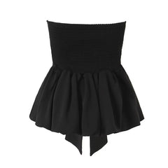 LIZAKOSHT - Ins sweet spice girl sexy knotted lace-up wrapped top women's 2025 summer new pure temperament sleeveless tube top