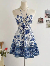 LIZAKOSHT - Women's Romantical Floral Print Halter Neck Sexy Fashionable Dress Easy To Create Lazy Stylish Vacation Style Dress Dresses 68AF