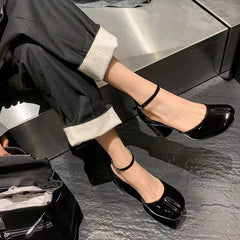 LIZAKOSHT - 2024 New Design Women High Heel Pumps Elegant Patent Leather Split Horse Toe Lady Shoes Tabi Female Moccasins Footwear C148