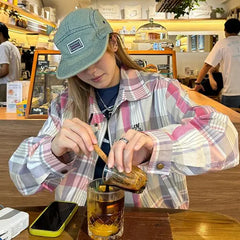 LIZAKOSHT - Jacket High-Quality Zipper Plaid New American Retro Men'S And Women'S POLO Shirt Cardigan Trendy Top Casual Jacket Trendy