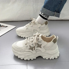 LIZAKOSHT - Simple Platform Sports Shoes Woman Fashion Autumn Korean Style Sneakers Women Casual Versatile Breathable Female Shoes
