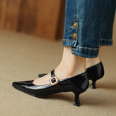 LIZAKOSHT - Sharp pointed shallow mouth single shoe autumn new comfortable breathable leather single shoe