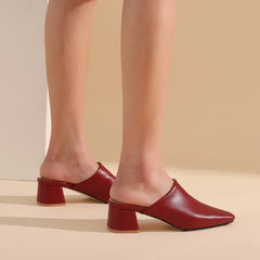 LIZAKOSHT - Shoes Flock Low Hoof Heels Basic Fabric Rubber Rome Low Flock Shoes Rome Rubber Basic Fabric Hoof