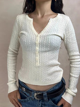 LIZAKOSHT - Twist Flower Buttons Knitwear Woman Autumn O-neck Long Sleeve Knitted Slim Pullovers Casual Simple Solid Baisc Sweater Y2k Tops