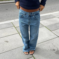 LIZAKOSHT  -  Y2K Vintage Women Fashion Jeans Star Pattern Loose Boyfriend Denim Pants Spring Fall Casual Low Waist Trousers Streetwear