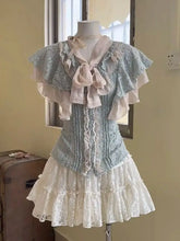 LIZAKOSHT - Kawaii Lace 2-Piece Set Short Sleeve Goth Women Dresses Slim Vintage Harajuku Short Dress Korea Sweet Ball Gown Punk Y2k 90s Emo