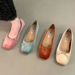 LIZAKOSHT - New Women Flats Casual Shoes Fashion Shallow Slip On Ballet Shoes Soft Ladies Dress Ballerina Shoes Laofer Mujer New Woman Shoes