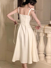 LIZAKOSHT Summer Intellectuality Elegant Vintage Fashion Midi Bandge Dress For Women Lady One Piece Party Clothing Outfits Vestidos