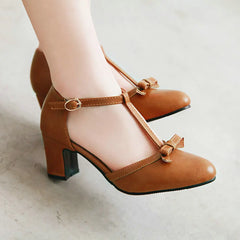 LIZAKOSHT - Casual Heels African Woman Shoe Brief Pumps Round Toe Comfortable Burgundy Sweet Summer Beige Latest Scandals High Concise