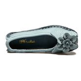 LIZAKOSHT - High Quality Genuine Leather Flats Woman Spring Shoes Super Designer Flats Women Flower Ladies Casual Shoes Female Loafers