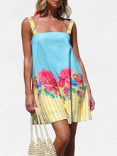 LIZAKOSHT - Leisure vacation style cute printed mini camisole dress fashionable daily sweet girl dopamine style camisole dress