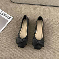 LIZAKOSHT - Women's Summer Footwear Moccasins Shoes for Woman with Bow Square Toe Purple Elegant Dress Social Free Shipping Spring E 39