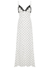 LIZAKOSHT - Lace Polka Dot Spaghetti Strap Dresses Sexy Hot Sweet Sleeveless Cloth Y2K Aesthetic Korean Fashion Women Outfits