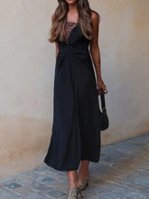 LIZAKOSHT  -  New Fashion Backless Black Party Dress for Women Sleeveless Sexy Lace V-neck Decorative Long Dress Female Long Dress Elegant