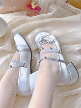 LIZAKOSHT - French Vintage Girls Shoes Lolita Cosplay Ballet Style Elegant Solid Color Rivet Star Tassels Bandages Round Head 3-5cm Shoes