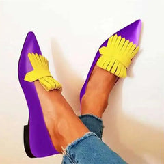 LIZAKOSHT - Boat Shoes Flat Heels Women's Loafers Pointed Toe Slip-on Women's Shoes
