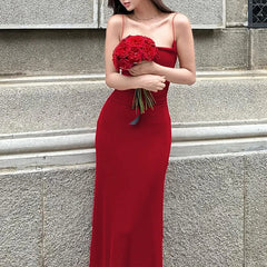 LIZAKOSHT - Elegant Cocktail Party Camisole Long Dress Lady 2025 Summer Chic Backless Cross Bandage Sleeveless Evening Formal Gowns