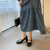 LIZAKOSHT - Fashion Pumps New Women's Heels High Quality Genuine Leather Round Toe Shallow Mouth High Heel Mary Janes Women's Shoes