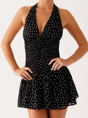 LIZAKOSHT - Elegant V-Neck Maxi Dress with Floral Print and Ruffled Hemline Women s Summer Boho Chic Sleeveless Dress