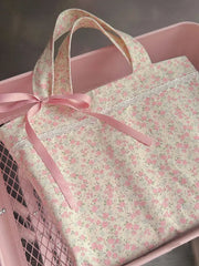 LIZAKOSHT - Lace Flower Sweet Casual Large Capacity Handbag Tote Bags Women Commute Shoulder Bag