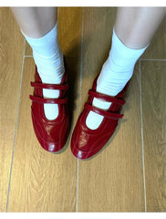 LIZAKOSHT - Leisure Ballet Flats Shoes Women Casual Sneakers Trend Summer Brand Designer Walking Cozy Dress Mary Jane Shoes Mujer