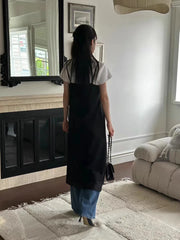 LIZAKOSHT - 3D Jacquard Stacked Long Sweet Strap Skirt