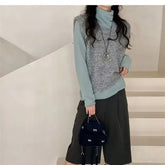 LIZAKOSHT  -  Women Cute Sweater Vest Basic Solid Color Warm Knit Tank Tops Sleeveless Pullover Knitwear For Women Spring Streetwear