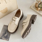 LIZAKOSHT - Shoes Woman Black Flats British Style Oxfords Casual Female Sneakers Ladies' Footwear Clogs Platform Shallow Mouth Loafers