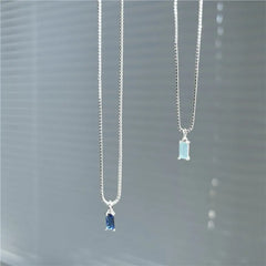 LIZAKOSHT - Simple Elegant For Girls Crystal Ins Zircon Pendant Neck Jewelry Woman Necklaces Korean Clavicle Choker