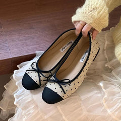 LIZAKOSHT - Fashion Mixed Color Women's Dress Shoes Round Toe Shallow Slip On Flats Shoes Flat Ladies Casual Ballet Shoes Soft