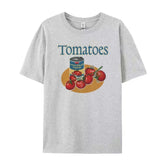 LIZAKOSHT - Women Cute Y2k Tomatoes Graphic Tees 90s Retro Vegetable T Shirt Short Sleeve Aesthetic Foodie Shirt Unisex Trendy Summer Tops