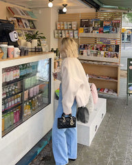 LIZAKOSHT - Fashion Oversized Baseball Bomber Jacket for Women Spring Long Sleeve Coats High Stree Female Stand Collar Loose Outwear