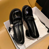 LIZAKOSHT - Fashion Women's Shoes New High Quality Genuine Leather Round Head Middle Heel Shoes Simple Sweet Mary Janes Shoes