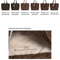 LIZAKOSHT - Retro Maillard Shoulder Bag Women Large Capacity Simple Tote Bag Winter Fashion Comfortable and Versatile Texture Storage Bags