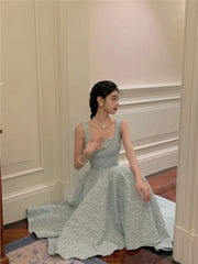 LIZAKOSHT - Summer Women Vintage Elegant Party Sleeveless Midi Dress Lady Evening Party A Line Fashion Prom Female Clothing Vestido