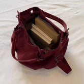 LIZAKOSHT - Japanese Casual Solid Vintage Shoulder Bag Women Trendy Y2k Fashion Purses and Handbags Streetwear Casual Travel Crossbody Bags