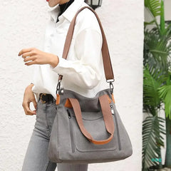 LIZAKOSHT - Women's Canvas Shoulder Bag Casual Fashion Large Capacity Cross-body Bag