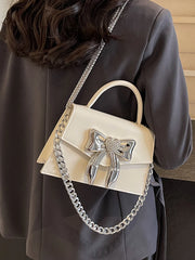 LIZAKOSHT - Trendy Bow Design Tote Handbags and Purses Women Shoulder Crossbody Bags New Vegan Leather Ladies Messenger Bag High Quality