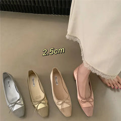 LIZAKOSHT - Spring New Brand Women Flat Shoes Fashion Round Toe Shallow Slip On Ladies Elegant Ballerina Shoes Dress Boat Shoes New