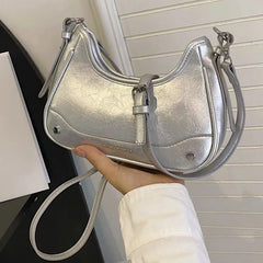 LIZAKOSHT - New Fashion Chain Women Underarm Shoulder Bag Korean Trend All Match Y2k Aesthetic Crossbody Bag Ladies Purses and Handbags